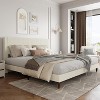 Upholstered Platform Bed Frame with Fabric Headboard, Wooden and Metal Slat Support, Non-Slip, Noise-Free Design, No Box Spring Needed. - 3 of 4
