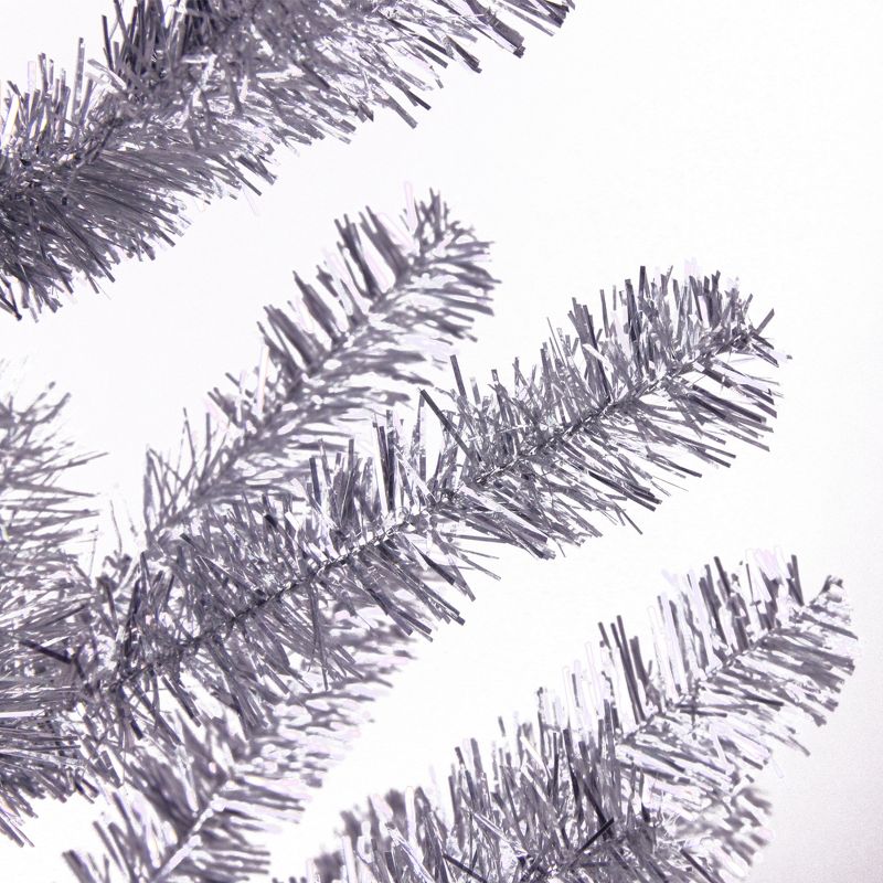 Northlight 3' Medium Silver Tinsel Twig Artificial Christmas Tree - Unlit, 3 of 4