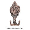 Unique Bargains Curtain Holdbacks Peony Hooks Iron 5.43"x2.36" 1Pair - 3 of 4