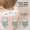 KeaBabies 8pk Organic Baby Bibs for Boy, Baby Drool Bib for Toddler Boys, Girls, Newborn Baby Teething Bibs - 4 of 4
