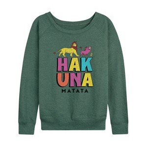 Women's - Disney - The Lion King Lightweight French Terry Wide Neck Long Sleeve Shirt - 1 of 4