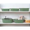 Aoibox Set of 5 Small Cotton Rope Storage Baskets with Handles Green Decorative Organizer for Shelves Closet Bathroom - 2 of 4