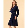 Allegra K Women's Velvet Bathrobe Soft Lounge Pajamas Sleepwear Tie Waist Flannel Robe - 4 of 4