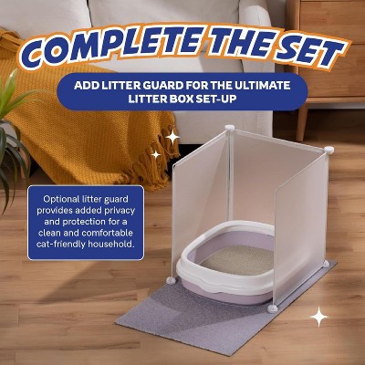Grey Honeycomb Cat Litter Box Mat, Standard Size