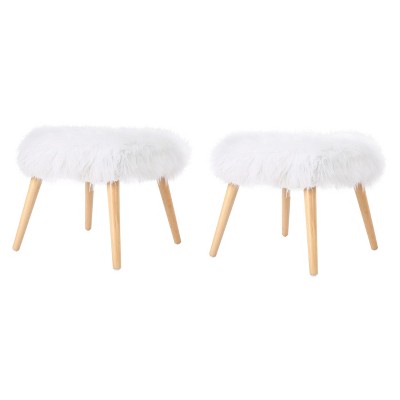 faux fur ottoman target