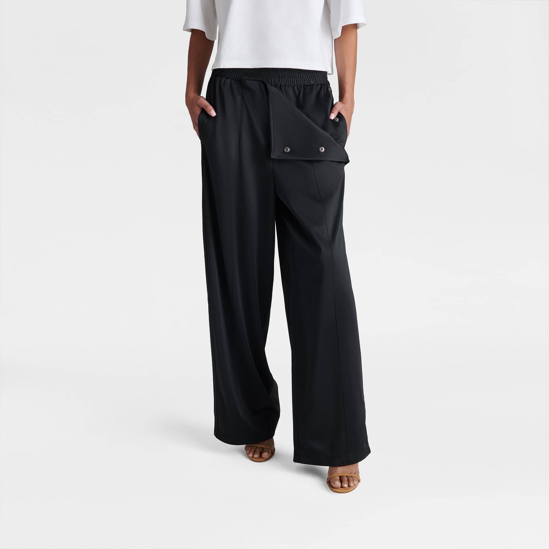 KBB by KAHLANA Women's Mid-Rise Straight Leg 'The Convertible Track Pant'