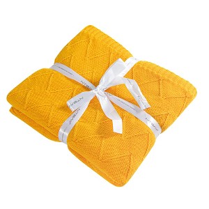 Microfiber Cable Knitted Blanket,Super Soft Bed Blanket - NTBAY - 1 of 4