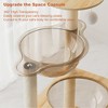 NAYSAYE 59" Modern Cat Tower, Wood Cat Tree Tower Indoor with Scratching Posts Acrylic Hammock, Cat Condo for Small Large Kittys, Beige, 20"*17"*11" - 4 of 4