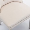 PAGED Contemporary Velvet Dining Chairs Set of 2 Dining Room Chairs with Chrome Stainless Steel Plating Legs and Nailhead Trim for Living Room - 3 of 4