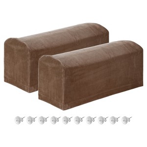 Unique Bargains Non Slip Scratch Resistant Soft Armchair Slipcovers with Twist Pins - 1 of 4