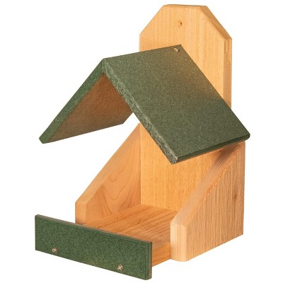 Green Cedar and Poly Lumber Wall-Mounted Birdhouse