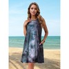 INSPIRE CHIC Women's Tie Dye Tank Beach Casual Sleeveless Loose Tshirt Sundress with Pockets - 2 of 4