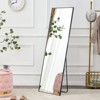 Glasflength Full Length Mirrors Floor Standing Wall Mirror, Bedroom Foyer Clothing Store Wall Mounted Mirror, Aluminum Alloy Square Gold 20"*63" - 2 of 4