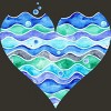 Junior's Design By Humans A Sea of Love (white) By Timone T-Shirt - 2 of 3