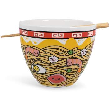 Toynk Sunken Noodles Japanese Dinnerware Set | 16-Ounce Ramen Bowl and Chopsticks