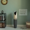 Uniquewise Tall Freestanding Ceramic Floor Vase - Beige Polka Dot Striped Top and Black Bottom, Large Waterproof Vase - 2 of 4