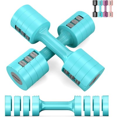 6-in-1 Adjustable Dumbbell Set of 2, with Fast Adjustment for Home, Office & Gym