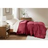 Soft Cozy Throw Blanket for All Seasons, Lightweight 100% Polyester Microfiber Bed Blanket, Burgundy, King - 3 of 4