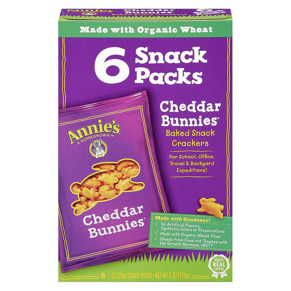 UPC 013562302161 product image for Annie's Homegrown Crackers Cheddar Bunnies Snack Packs - 1 oz each, 6 ct. | upcitemdb.com