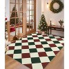 Coucheta Washable Checkered Area Rug, Non-Slip & Stain Resistant, Modern Geometric Plaid Carpet for Bedroom, Living Room, Hallway, Dining & Nursery - 3 of 4