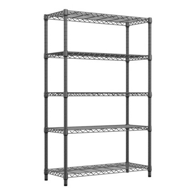 YONWAY Steel Storage Shelving 5-Tier Utility Shelving Unit With Wheels Height Adjustable Easy To Assemble For Home,Office 17.7" D x 47.2" W x 72.3" H