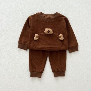 MyKids-USA Casual and Versatile Two-Piece Set: Teddy Top Pullover and Pants for Baby and Toddlers - 1 of 4