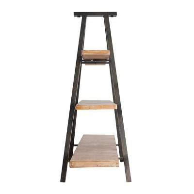 Ramsden Black and Brown Wood Tripod Bookcase