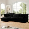 Oversized 120" Corduroy Slipcovered L-Shaped Modular Sectional Sofa with French Edges and Removable Covers, 4-Piece Free combination - 2 of 4