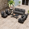 EAGLE PEAK Urban Slate 7 Piece Modern Outdoor Patio Furniture Set, Couch, Patio Chairs, Coffee Table, and Side Table - 2 of 4