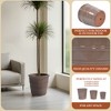 SpassWay 16" Dia Outdoor Indoor Ceramic Planter Pot Decorative Planter with Drainage Hole Patio Flower Pot - 4 of 4