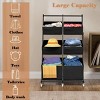SEVOBAL Rolling Laundry Hamper Sorter Freestanding Laundry Hamper with 6 Adjustable Storage Baskets for Bedroom Laundry, Black, 22.62"*14.82"*5.07" - 4 of 4
