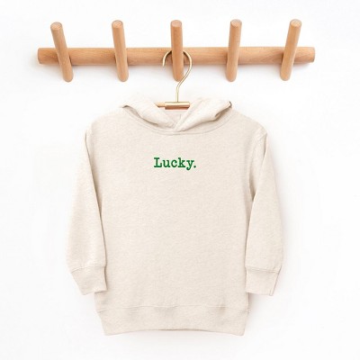 The Juniper Shop Embroidered Lucky Typewriter Toddler Graphic Hoodie