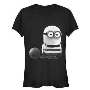 Juniors Womens Despicable Me 3 Minion Grumpy Prisoner T-Shirt - 1 of 3