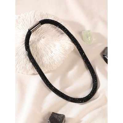 SOHI Women's Onyx Black The Jingle Collar Necklace