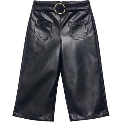 Women's Faux Leather Culottes Trousers - Abel & Lula