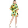 HAPPY BAY Women's Summer Plus Size Party Vacation Mini Beachwear Holiday Beach Dress Swim Suit Dress Bathing Suit Cover Ups 3X-4X Orange Floral - 2 of 4