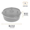Petromax Cast Iron Dutch Oven for Cooking or Baking Outdoors Over Campfire or in the Home, Pre-Seasoned Cookware Heats Evenly, Flat Base, 5.8 Qt - 3 of 4