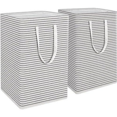 Generic 2 Pack Laundry Hampers with Handles, 24.5" Tall Slim Collapsible Laund