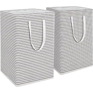 Generic 2 Pack Laundry Hampers with Handles, 24.5" Tall Slim Collapsible Laund - 1 of 4