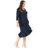 Agnes Orinda Women's Plus Size Cocktail V-neck Wrap Ruffled Midi Bodycon Dresses - 4 of 4