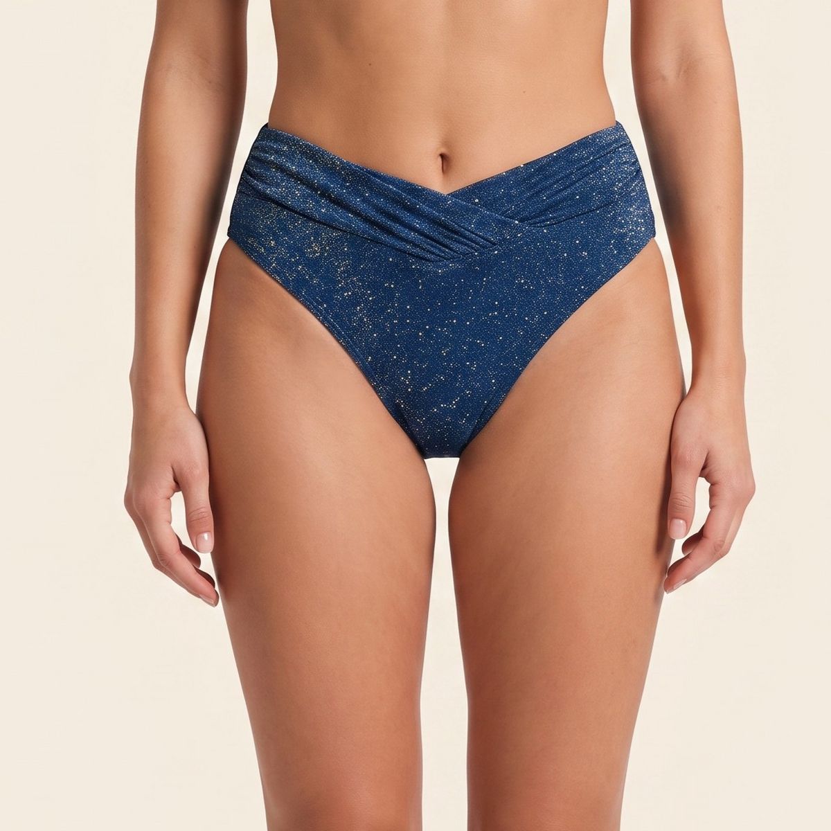 Cupshe Women's Cheeky Sparkly Bikini Bottoms