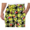 Seven Times Six Dr. Seuss Men's GRINCH Sneaky Face Fleece Plush Pajama Pants Black - 2 of 4