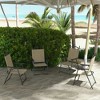 Resenkos 4 Piece Folding Patio Camping Chair Set,Steel, Mesh Fabric, Lawn, Gray - 3 of 4
