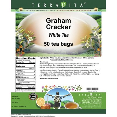 TerraVita Graham Cracker White Tea (50 tea bags, ZIN: 543177, 2-Pack ...