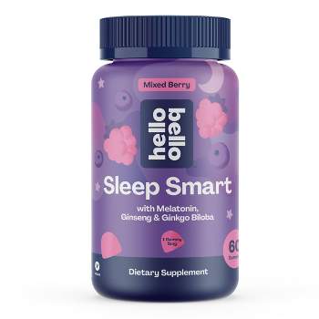 Hello Bello Adult Sleep Smart Vegan Gummies with 5mg Melatonin – Mixed Berry - 60ct