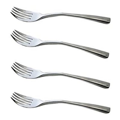 Knork 4 Piece 18/0 Stainless Steel Dining Silverware Flatware Original Dinner Fork Set, Silver Chrome