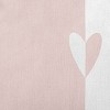 16"x16" Valentine's Day Modern Heart Square Throw Pillow Pale Pink - e by design - 2 of 4