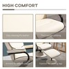 Faux Leather Swivel Reclining Chair with Ottoman, High Back and Thick Foam Padding - 4 of 4