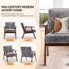 Kumasinova Mid-Century Accent Chair, Velvet Upholstered Armchair, Wingback Chair Sofa Chair with Plush Cushions, 300 lbs Capacity, Living Room Chair - 3 of 4
