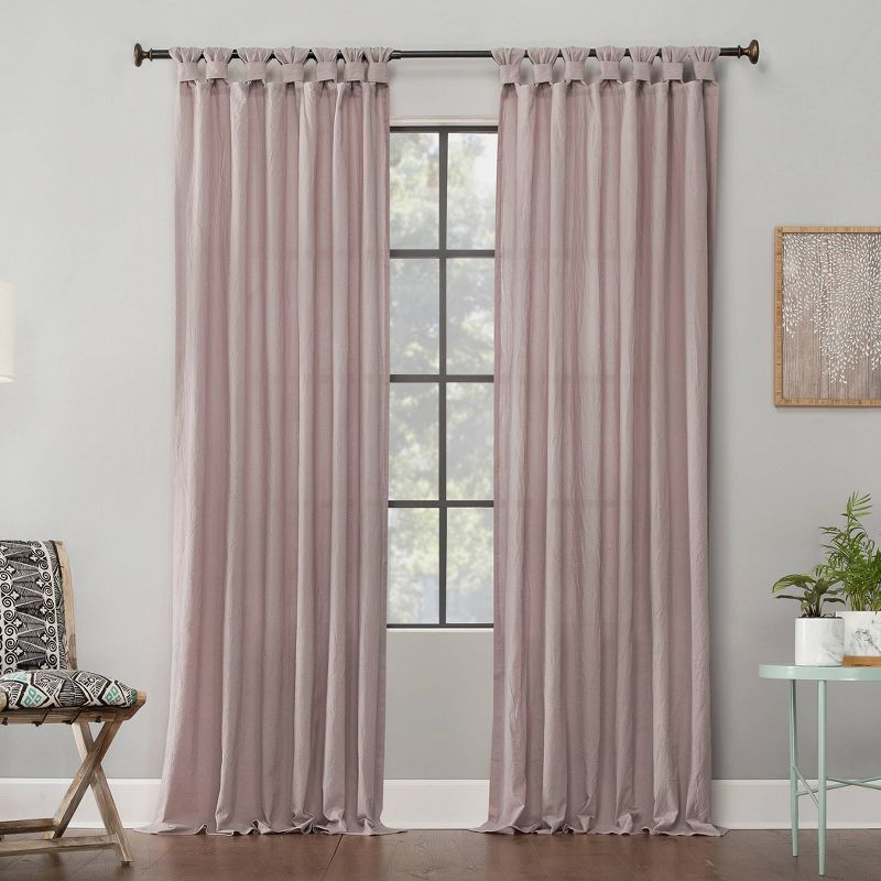Washed Cotton Twist Tab Light Filtering Curtain Panel - Archaeo, 1 of 15